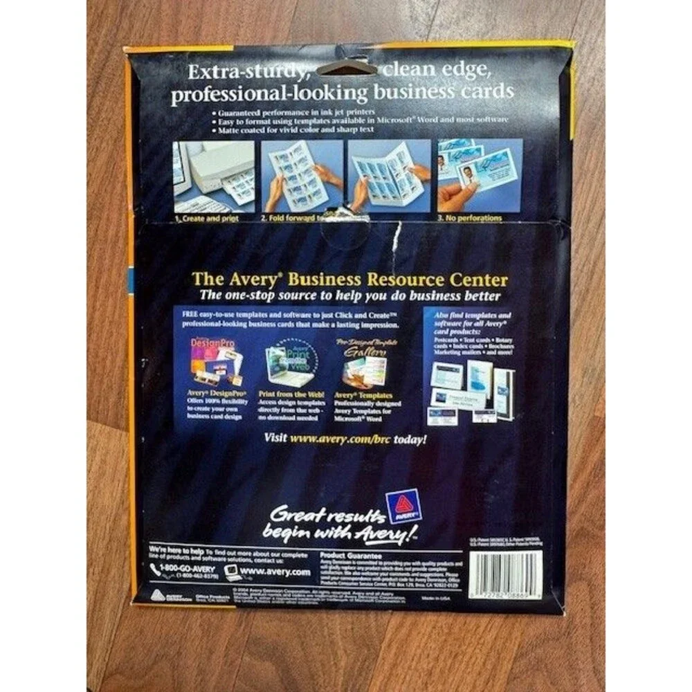 Avery 8869 BUSINESS Cards Print to Edge 2 Sided Clean Edge Inkjet 120‎ Cards